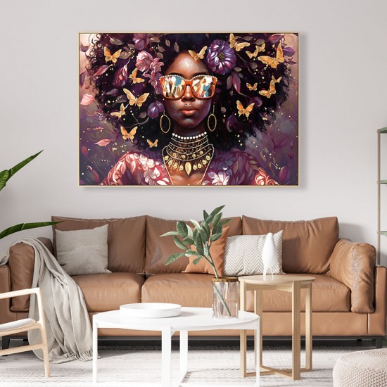 ΠΙΝΑΚΑΣ TOIXOY ΚΟΡΝΙΖΑ ΜΠΕΖ-ΚΑΜΒΑΣ ΕΚΤΥΠΩΣΗ ΓΥΝΑΙΚΕΙΟ ΠΡΟΣΩΠΟ 122x4,5x82Υεκ.