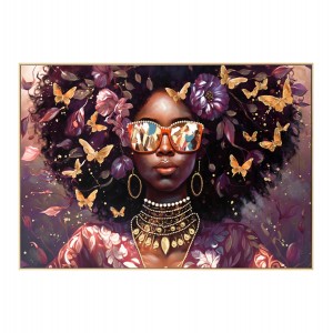 ΠΙΝΑΚΑΣ TOIXOY ΚΟΡΝΙΖΑ ΜΠΕΖ-ΚΑΜΒΑΣ ΕΚΤΥΠΩΣΗ ΓΥΝΑΙΚΕΙΟ ΠΡΟΣΩΠΟ 122x4,5x82Υεκ.