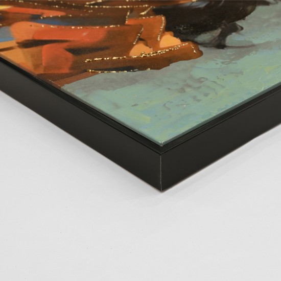 ΠΙΝΑΚΑΣ TOIXOY ΚΟΡΝΙΖΑ ΜΑΥΡΗ-ΚΑΜΒΑΣ ΕΚΤΥΠΩΣΗ ΓΥΝΑΙΚΕΙΑ ΦΙΓΟΥΡΑ 82x4,5x122Υεκ.