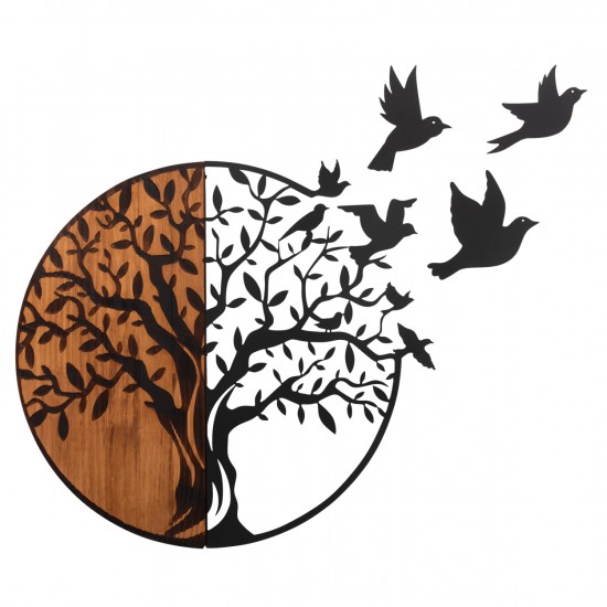 ΔΙΑΚΟΣΜΗΤΙΚΟ ΤΟΙΧΟΥ ILLUSION ΜΕΤΑΛΛΟ-ΞΥΛΟ 56,5x3x56,5Υεκ.