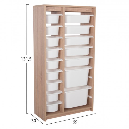 ΣΥΡΤΑΡΙΕΡΑ SANI ΜΕΛΑΜΙΝΗ SONAMA-16 ΛΕΥΚΑ ΣΥΡΤΑΡΙΑ P.E. 69x30x131,5Υεκ