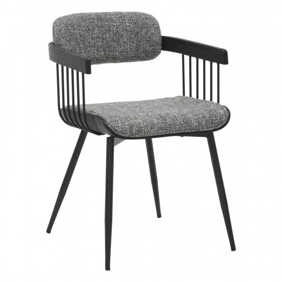 ΚΑΡΕΚΛΑ ΤΡΑΠΕΖΑΡΙΑΣ LANG ΜΕΤΑΛΛΙΚΑ ΠΟΔΙΑ ΜΑΥΡΑ-ΓΚΡΙ ΥΦΑΣΜΑ 52x52x76Υεκ