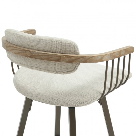 ΣΚΑΜΠΟ ΜΠΑΡ ΠΕΡΙΣΤΡΕΦ. LANG ΜΕΤ.ΠΟΔΙΑ ΧΑΛΚΙΝΑ-ΕΚΡΟΥ ΥΦΑΣΜΑ 51,5x48,5x89,5Υ