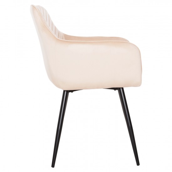 ΠΟΛΥΘΡΟΝΑ LATRELL ΕΚΡΟΥ ΒΕΛΟΥΔΟ & ΜΑΥΡΑ ΜΕΤΑΛΛΙΚΑ ΠΟΔΙΑ 57x56x84Yεκ.