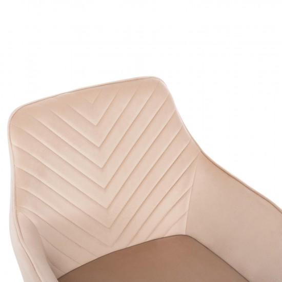 ΠΟΛΥΘΡΟΝΑ LATRELL ΕΚΡΟΥ ΒΕΛΟΥΔΟ & ΜΑΥΡΑ ΜΕΤΑΛΛΙΚΑ ΠΟΔΙΑ 57x56x84Yεκ.