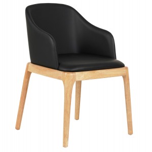 ΠΟΛΥΘΡΟΝΑ ΤΡΑΠΕΖΑΡΙΑΣ FURLAN RUBBERWOOD ΣΕ ΟΑΚ-ΜΑΥΡΟ PU 54,5x58x78Υεκ.