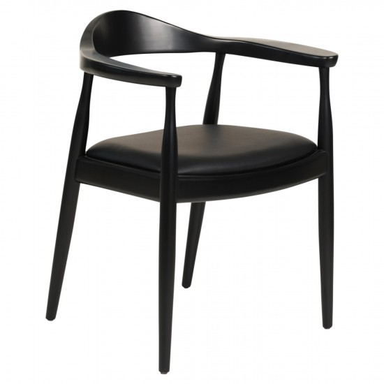 ΠΟΛΥΘΡΟΝΑ ΤΡΑΠΕΖΑΡΙΑΣ ADOR RUBBERWOOD ΚΑΙ PU-ΜΑΥΡΟ 62x54x76,5Υεκ