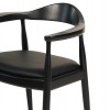 ΠΟΛΥΘΡΟΝΑ ΤΡΑΠΕΖΑΡΙΑΣ ADOR RUBBERWOOD ΚΑΙ PU-ΜΑΥΡΟ 62x54x76,5Υεκ