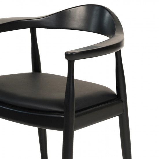 ΠΟΛΥΘΡΟΝΑ ΤΡΑΠΕΖΑΡΙΑΣ ADOR RUBBERWOOD ΚΑΙ PU-ΜΑΥΡΟ 62x54x76,5Υεκ