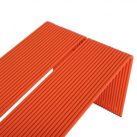 ΤΡΑΠΕΖΙ ΤΡΑΠΕΖΑΡΙΑΣ ΣΕΙΡΑ INTREPID ΑΛΟΥΜΙΝΙΟ ΠΟΡΤΟΚΑΛΙ 121x70x70Υεκ.