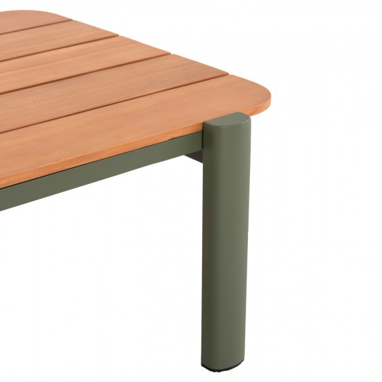 ΣΕΤ ΣΑΛΟΝΙ ΕΞ.ΧΩΡΟΥ 4ΤΜΧ ELARA ΠΡΑΣΙΝΟ ΑΛΟΥΜΙΝΙΟ-ΜΠΕΖ OLEFIN-TEAK ΦΥΣΙΚΟ