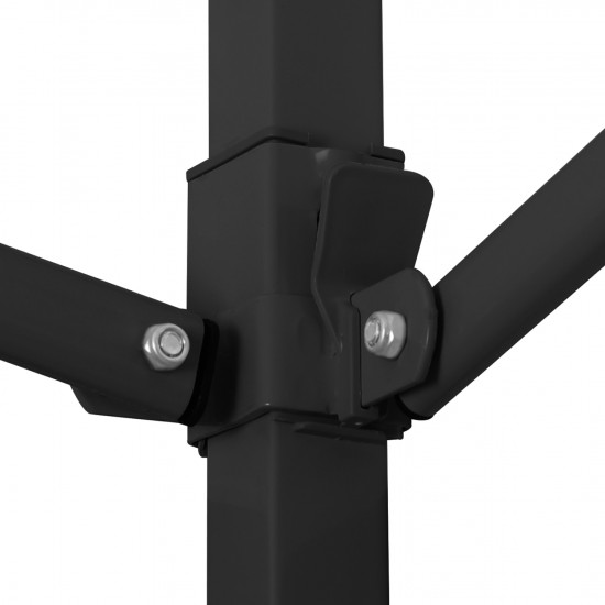 ΚΙΟΣΚΙ/GAZEBO MATTHEW ΠΤΥΣΣΟΜΕΝΟ ΣΚΕΛΕΤΟΣ ΜΕΤΑΛ.ΜΑΥΡΟΣ ΛΕΥΚΟ ΥΦΑΣΜΑ 3Χ6μ