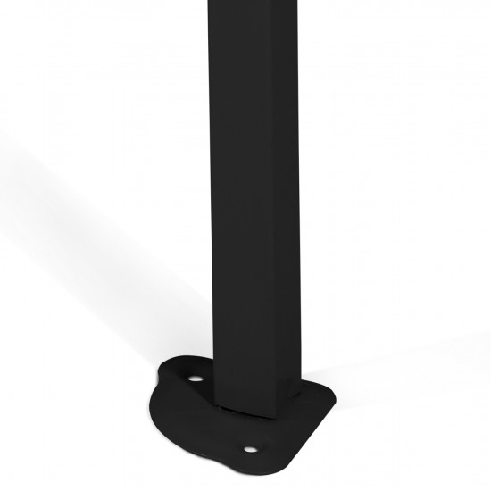 ΚΙΟΣΚΙ/GAZEBO MATTHEW ΠΤΥΣΣΟΜΕΝΟ ΣΚΕΛΕΤΟΣ ΜΕΤΑΛ.ΜΑΥΡΟΣ ΛΕΥΚΟ ΥΦΑΣΜΑ 3Χ4,5μ