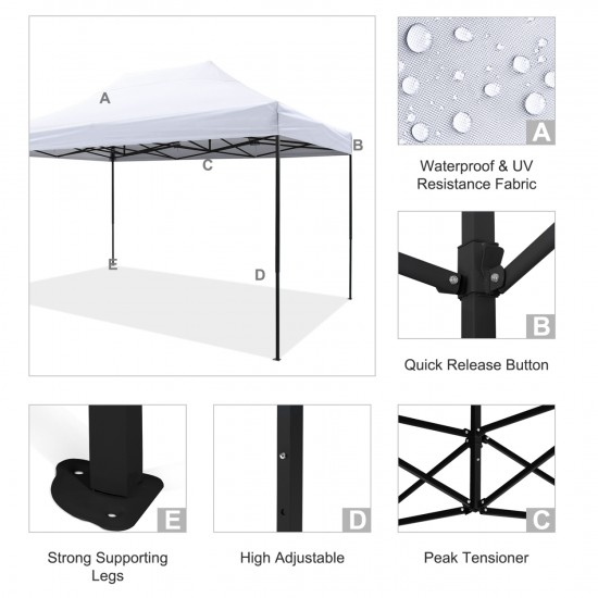 ΚΙΟΣΚΙ/GAZEBO MATTHEW ΠΤΥΣΣΟΜΕΝΟ ΣΚΕΛΕΤΟΣ ΜΕΤΑΛ.ΜΑΥΡΟΣ ΛΕΥΚΟ ΥΦΑΣΜΑ 3Χ4,5μ