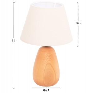 ΕΠΙΤΡΑΠΕΖΙΟ ΦΩΤΙΣΤΙΚΟ CONNI ΕΚΡΟΥ ΚΑΠΕΛΟ-ΞΥΛΙΝΗ ΒΑΣΗ Φ23x34Υεκ.