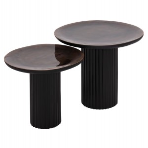 ΤΡΑΠΕΖΙA ΣΑΛΟΝΙΟΥ 2ΤΜΧ ELAF ΞΥΛΟ MANGO ΕΜΑΓΙΕ-ΜΕΤΑΛΛΙΚΕΣ ΒΑΣΕΙΣ