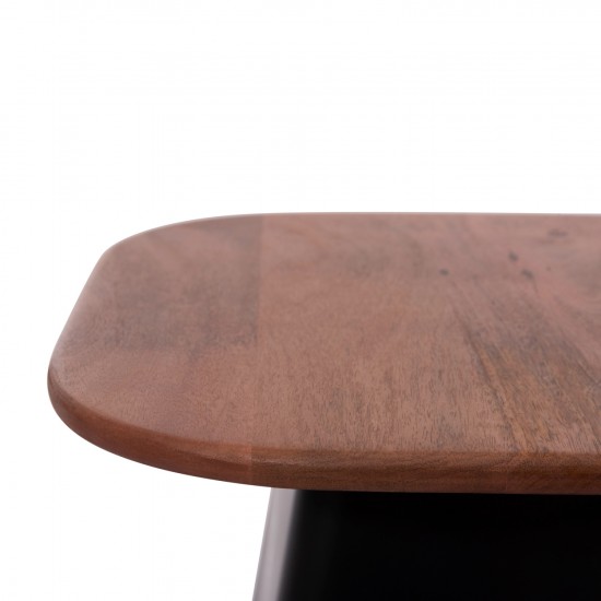 ΤΡΑΠΕΖΙA ΣΑΛΟΝΙΟΥ 2ΤΜΧ VAIOLA ΞΥΛΟ MANGO TOP-ΜΕΤΑΛΛΙΚΕΣ ΒΑΣΕΙΣ ΜΑΥΡΕΣ 40x40 & 50x50 εκ.