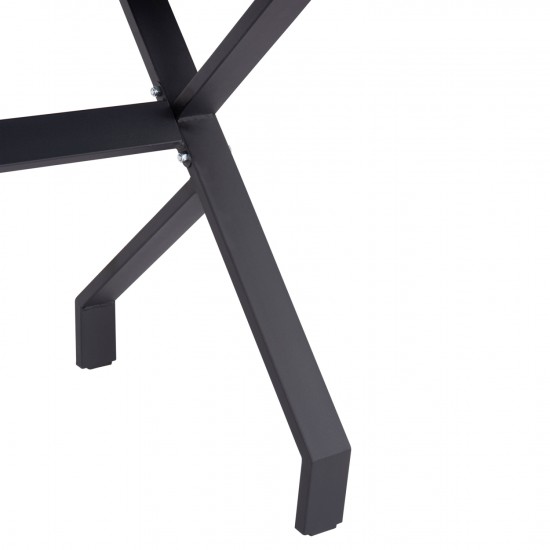 ΤΡΑΠΕΖΙ ΚΟΥΖΙΝΑΣ LANA ΜΕΛΑΜΙΝΗ ΜΑΥΡΟ ΜΑΡΜΑΡΟ-ΜΑΥΡΑ ΜΕΤΑΛ.ΠΟΔΙΑ 140x70x72.5Υεκ