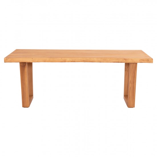 ΤΡΑΠΕΖΙ ΤΡΑΠΕΖΑΡΙΑΣ LEOPOLD ΜΑΣΙΦ ΞΥΛΟ ΤΕΑΚ-ΧΡΩΜΑ ΦΥΣΙΚΟ 200.5x107x76Yεκ