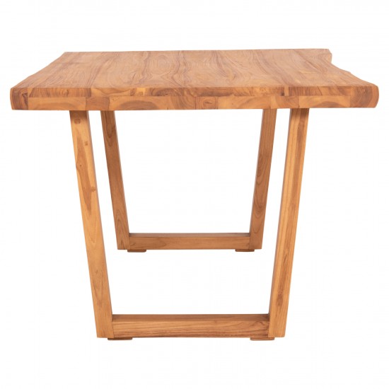 ΤΡΑΠΕΖΙ ΤΡΑΠΕΖΑΡΙΑΣ LEOPOLD ΜΑΣΙΦ ΞΥΛΟ ΤΕΑΚ-ΧΡΩΜΑ ΦΥΣΙΚΟ 200.5x107x76Yεκ