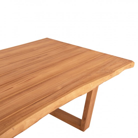 ΤΡΑΠΕΖΙ ΤΡΑΠΕΖΑΡΙΑΣ LEOPOLD ΜΑΣΙΦ ΞΥΛΟ ΤΕΑΚ-ΧΡΩΜΑ ΦΥΣΙΚΟ 200.5x107x76Yεκ