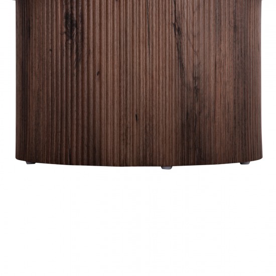 ΤΡΑΠΕΖΙ ΣΑΛΟΝΙΟΥ MARGON MDF ΣΕ ΣΚΟΥΡΟ ΚΑΦΕ ΞΥΛΟΥ Φ80x40,5Υεκ.