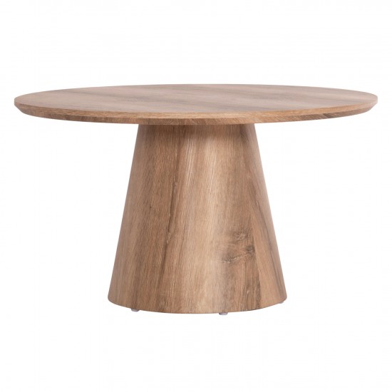 ΤΡΑΠΕΖΙ ΣΑΛΟΝΙΟΥ KARAN MDF ΣΕ ΦΥΣΙΚΟ ΧΡΩΜΑ ΞΥΛΟΥ Φ80x45,5Υεκ.