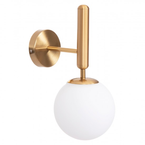 ΑΠΛΙΚΑ ΤΟΙΧΟΥ HOMY ΜΕΤΑΛΛΙΚΗ ΒΑΣΗ ΧΡΥΣΗ-ΓΥΑΛΙ [Ε27] 14x21x33Υεκ.