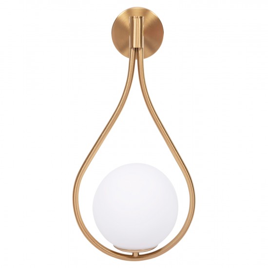 ΑΠΛΙΚΑ ΤΟΙΧΟΥ BAIS ΧΡΥΣΟ ΜΕ ΓΥΑΛΙΝΟ ΓΛΟΜΠΟ [Ε27] 21x21x44Υεκ.