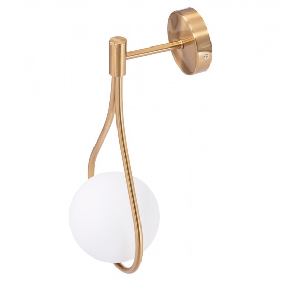 ΑΠΛΙΚΑ ΤΟΙΧΟΥ BAIS ΧΡΥΣΟ ΜΕ ΓΥΑΛΙΝΟ ΓΛΟΜΠΟ [Ε27] 21x21x44Υεκ.