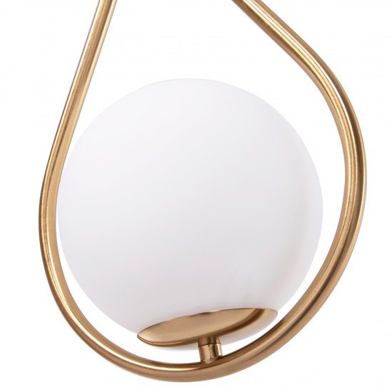 ΑΠΛΙΚΑ ΤΟΙΧΟΥ BAIS ΧΡΥΣΟ ΜΕ ΓΥΑΛΙΝΟ ΓΛΟΜΠΟ [Ε27] 21x21x44Υεκ.