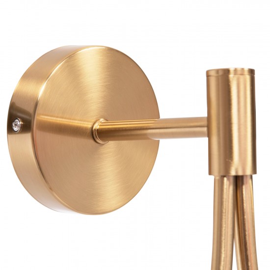 ΑΠΛΙΚΑ ΤΟΙΧΟΥ BAIS ΧΡΥΣΟ ΜΕ ΓΥΑΛΙΝΟ ΓΛΟΜΠΟ [Ε27] 21x21x44Υεκ.