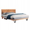 ΚΡΕΒΑΤΙ ALICIA ΜΕΤΑΛΛΟ-ΜΑΣΙΦ ΞΥΛΟ ΑΚΑΚΙΑΣ-ΑΝΟΙΧΤΟ ΦΥΣΙΚΟ-ΣΤΡΩΜΑ 160x200εκ