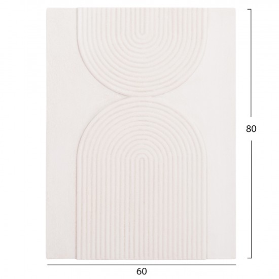 ΠΙΝΑΚΑΣ ΟΡΘΟΓΩΝΙΟΣ ΣΕΙΡΑ SANTORINI MDF ΣΕ ΥΠΟΛΕΥΚΟ ΧΡΩΜΑ 60x4(πάχος)x80Υεκ.