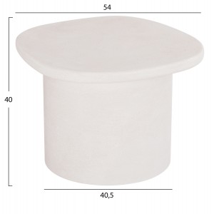 ΤΡΑΠΕΖΙ ΣΑΛΟΝΙΟΥ ΟΒΑΛ ΣΕΙΡΑ SANTORINI MDF ΣΕ ΥΠΟΛΕΥΚΟ ΧΡΩΜΑ 54x54,5x40Υεκ