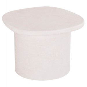 ΤΡΑΠΕΖΙ ΣΑΛΟΝΙΟΥ ΟΒΑΛ ΣΕΙΡΑ SANTORINI MDF ΣΕ ΥΠΟΛΕΥΚΟ ΧΡΩΜΑ 54x54,5x40Υεκ