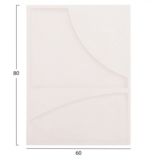 ΠΙΝΑΚΑΣ ΟΡΘΟΓΩΝΙΟΣ ΣΕΙΡΑ SANTORINI MDF ΥΠΟΛΕΥΚΟ ΧΡΩΜΑ 60x4(πάχος)x80Υεκ.