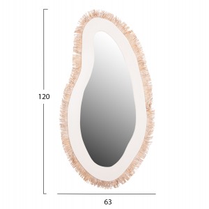 ΚΑΘΡΕΠΤΗΣ ΤΟΙΧΟΥ ΣΕΙΡΑ SANTORINI MDF ΥΠΟΛΕΥΚΟ-ΔΙΑΚΟΣΜΗΣΗ ΣΕ ΜΠΕΖ 63x1,8x120Υεκ.