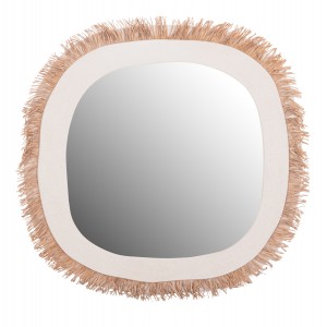 ΚΑΘΡΕΠΤΗΣ ΤΟΙΧΟΥ ΣΕΙΡΑ SANTORINI MDF ΥΠΟΛΕΥΚΟ-ΔΙΑΚΟΣΜΗΣΗ ΣΕ ΜΠΕΖ 78x1,8x78Υεκ.