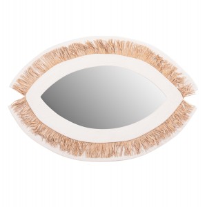 ΚΑΘΡΕΠΤΗΣ ΤΟΙΧΟΥ ΣΕΙΡΑ SANTORINI MDF ΥΠΟΛΕΥΚΟ-ΔΙΑΚΟΣΜΗΣΗ ΣΕ ΜΠΕΖ 81x1,8x54Υεκ.