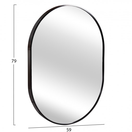 ΚΑΘΡΕΠΤΗΣ ΤΟΙΧΟΥ ΣΕΙΡΑ ARCHER ΠΛΑΙΣΙΟ ΟΒΑΛ ΑΛΟΥΜΙΝΙΟΥ ΜΑΥΡΟ 59x79Υεκ