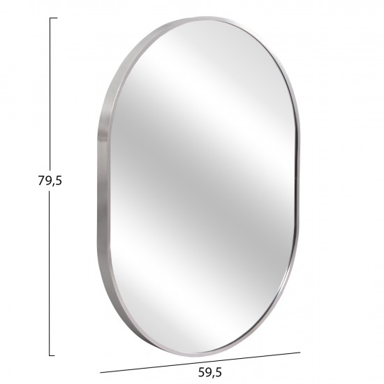 ΚΑΘΡΕΠΤΗΣ ΤΟΙΧΟΥ ΣΕΙΡΑ ARCHER ΠΛΑΙΣΙΟ ΟΒΑΛ ΑΛΟΥΜΙΝΙΟΥ ΑΣΗΜΙ 59x79Υεκ