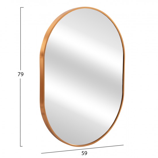 ΚΑΘΡΕΠΤΗΣ ΤΟΙΧΟΥ ΣΕΙΡΑ ARCHER ΠΛΑΙΣΙΟ ΟΒΑΛ ΑΛΟΥΜΙΝΙΟΥ ΧΡΥΣΟ 59x79Υεκ