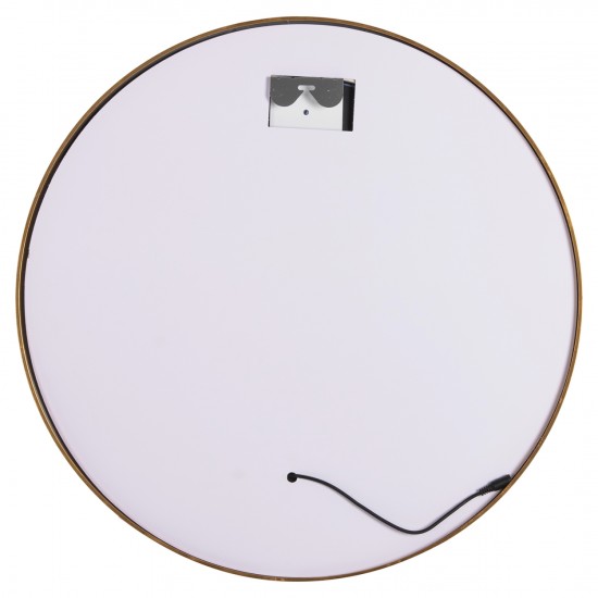 ΚΑΘΡΕΠΤΗΣ ΤΟΙΧΟΥ ΣΤΡΟΓΓΥΛΟΣ ROUNDER ΑΛΟΥΜΙΝΙΟ ΣΕ ΧΡΥΣΟ-ΦΩΤΙΣΜΟΣ LED Φ80εκ.