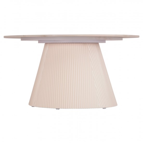 ΤΡΑΠΕΖΙ ΣΑΛΟΝΙΟΥ DUNCAN ΚΕΡΑΜΙΚΟ TOP-MDF ΒΑΣΗ-ΚΡΕΜ ΛΕΥΚΟ Φ80x41Υεκ.