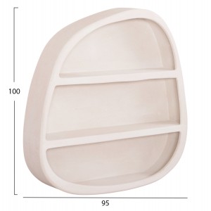 ΡΑΦΙ ΤΟΙΧΟΥ ΣΕΙΡΑ SANTORINI MDF ΣΕ ΥΠΟΛΕΥΚΟ ΧΡΩΜΑ 95x18x100Υεκ.