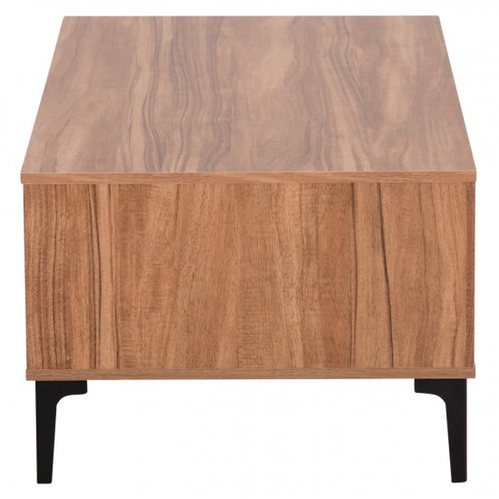 ΤΡΑΠΕΖΙ ΣΑΛΟΝΙΟΥ ΣΕΙΡΑ HARRY ΜΕΛΑΜΙΝΗ ΦΥΣΙΚΟ ΞΥΛΟΥ-ΜΑΥΡΟ 110x60x43,5Υεκ.