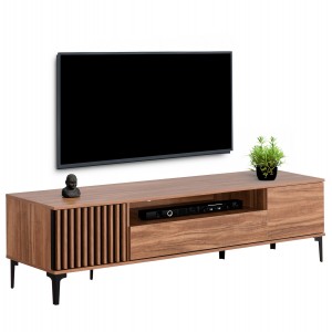 ΕΠΙΠΛΟ ΤΗΛΕΟΡΑΣΗΣ ΣΕΙΡΑ HARRY ΜΕΛΑΜΙΝΗ ΦΥΣΙΚΟ ΞΥΛΟΥ-ΜΑΥΡΟ 200x40x47,5Υεκ.