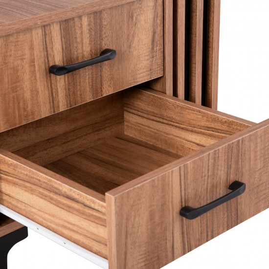 ΚΟΜΟΔΙΝΟ ΣΕΙΡΑ HARRY ΜΕΛΑΜΙΝΗ ΦΥΣΙΚΟ ΞΥΛΟΥ-ΜΑΥΡΟ 55x43x48Υεκ.