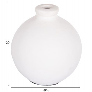 ΔΙΑΚΟΣΜΗΤΙΚΟ ΒΑΖΟ ΣΕΙΡΑ CLAYVON ΤΕΡΑΚΟΤΑ ΣΕ ΛΕΥΚΟ 18x18x20Υεκ.